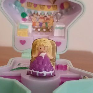 Vintage 90s Blue BIrd Polly Pocket Bathing Beauty Pageant Compact